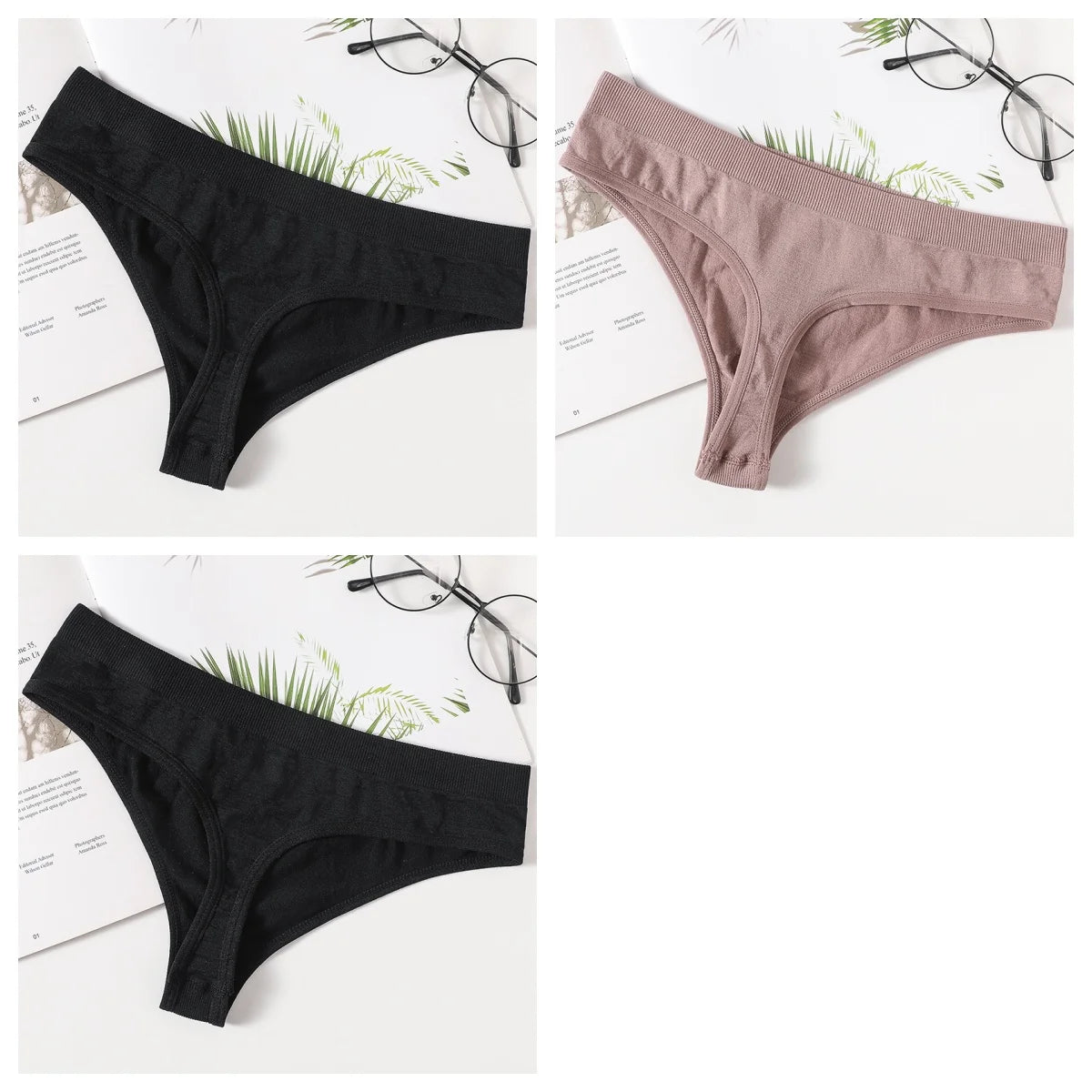 CowLost | product_id-3pcs-womens-seamless-breathable-soft-g-string-thong-panties |14
