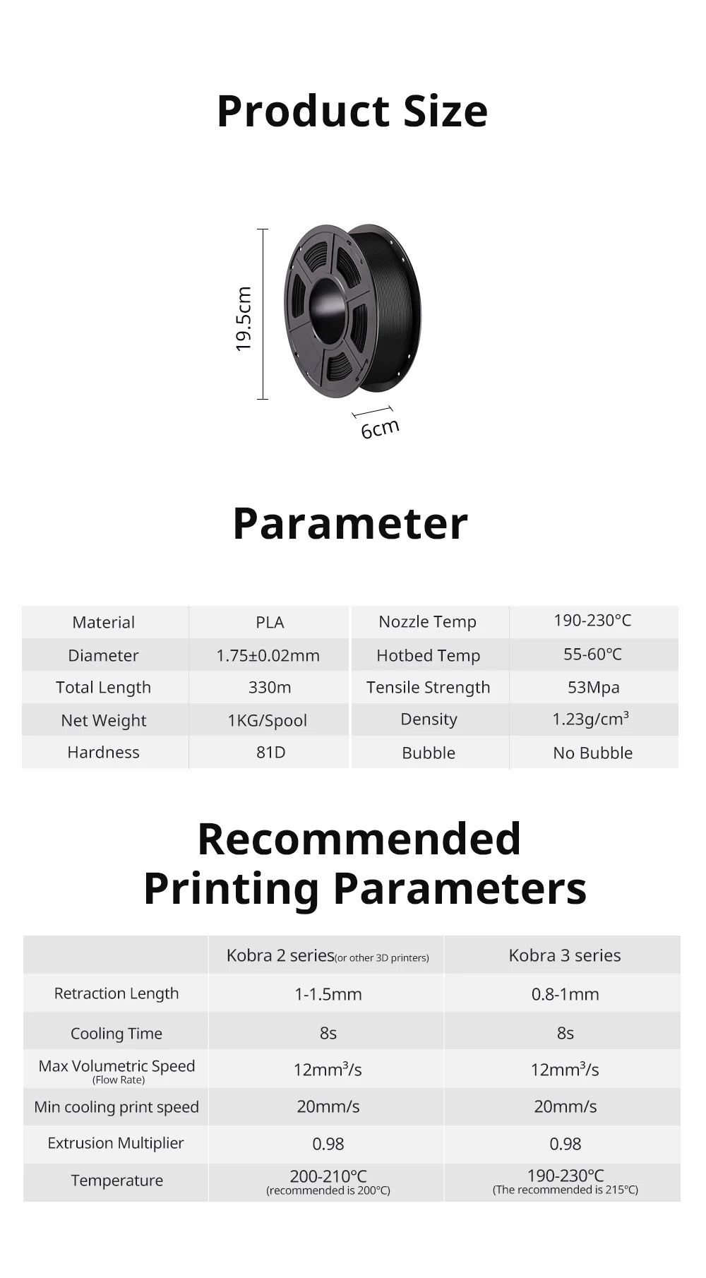 CowLost | anycubic-pla-filament-1-75mm-fdm-3d-printer-plastic-consumables-material-for-kobra-3-toy-diy-printing-filament |22