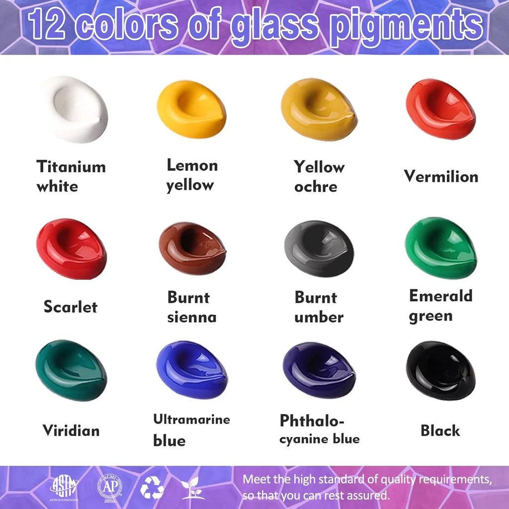 CowLost | wine-glasses-product_id-acrylic-glass-paint-set-with-12-24-colors-6-brushes-palette-waterproof-stain-glass-paints-12ml |7