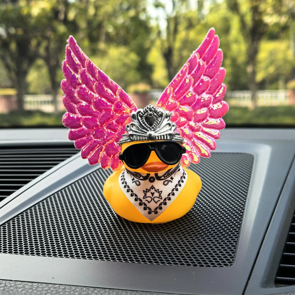 CowLost | product_id-1-set-rubber-duck-car-rearview-mirror-decoration-with-wings |3