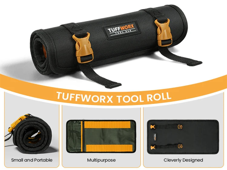 CowLost | 1tool-roll-up-bag-gifts-for-men-dad-husband-him-fathers-day-portable-foldable-tools-storage-for-men-heavy-duty-tool-organizer |7
