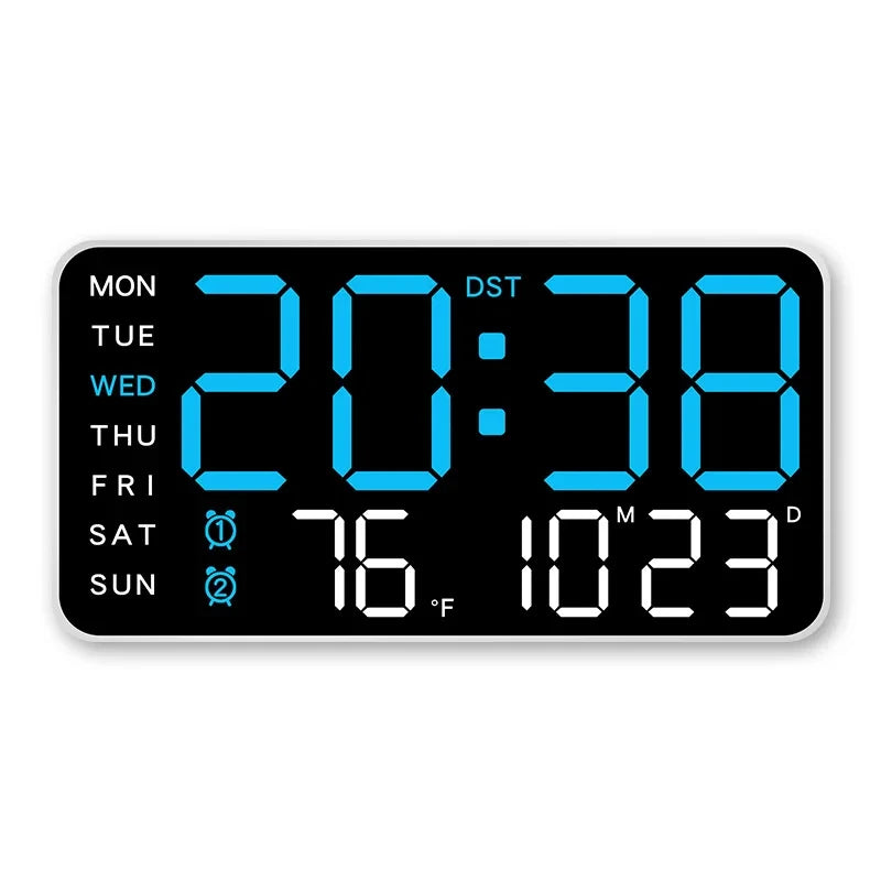 CowLost | giant-intelligent-digital-wall-clock-one-screen-to-control-time-temperature-date-home-technology-pulls-full |12