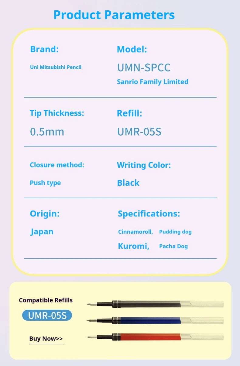 CowLost | product_id-uni-ball-one-sanrio-mini-pocket-gel-pen-0-5mm-black-pochacco |13