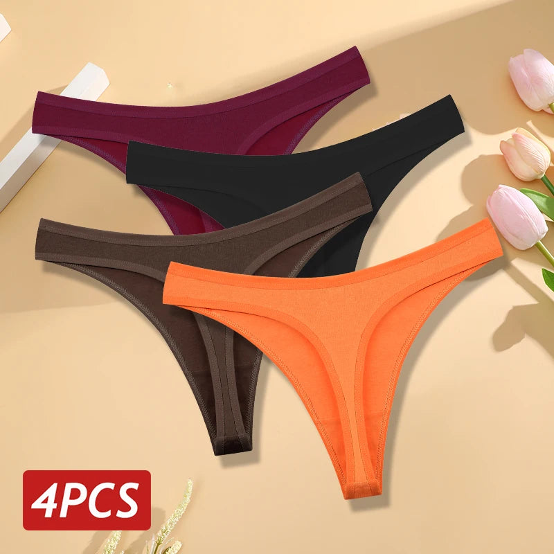 CowLost | activewear-pants-4pcs-seamless-cotton-womens-low-rise-panties-set |20