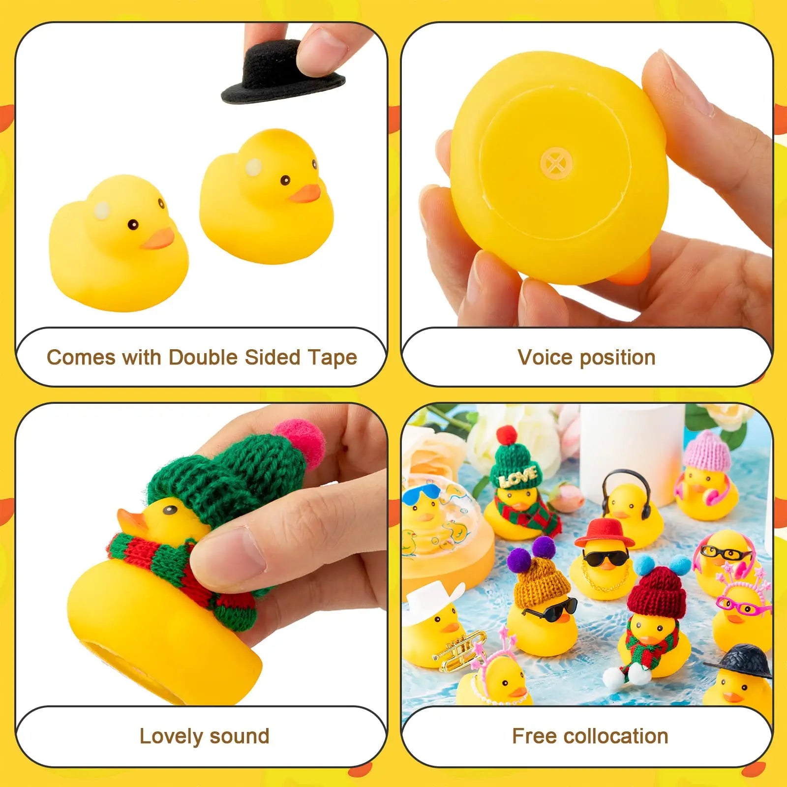 CowLost | product_id-50-sets-cute-rubber-duck-bath-toys-with-mini-sunglasses-for-shower-and-car-dashboard-decorations |3