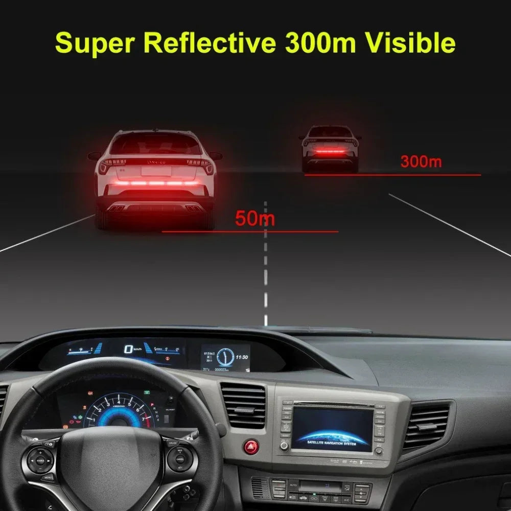 CowLost | 5pcs-set-car-reflectante-reflector-sticker-90-5-car-body-trunk-exterior-auto-accessories-reflex-exterior-warning-reflective-tape |2