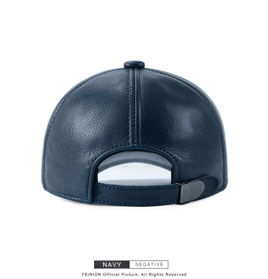 CowLost | feinion-genuine-leather-unisex-baseball-cap |12