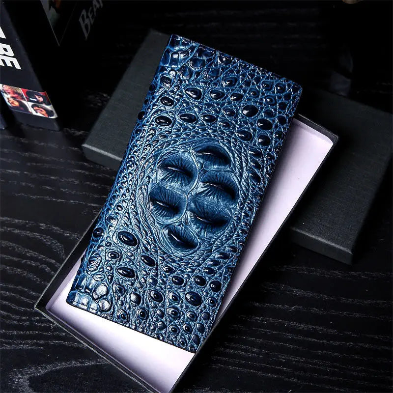CowLost | men-wallets-business-long-crocodile-genuine-leather |15