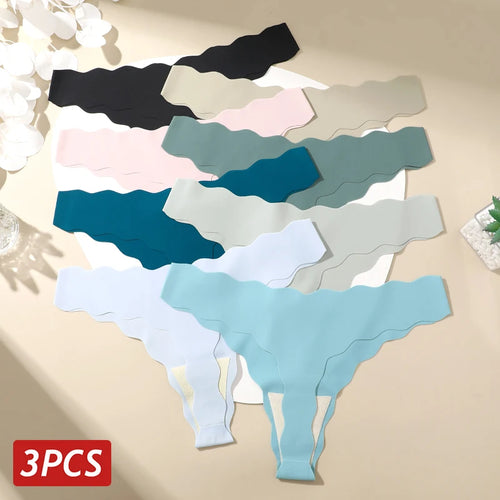 CowLost | activewear-pants-3pcs-women-seamless-ice-silk-ultra-thin-soft-low-rise-panties-set |1