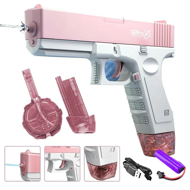 Kids Electric Water Gun Toy Full Automatic Spray for Outdoor Summer Games