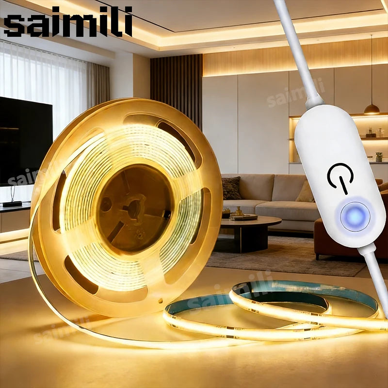 CowLost | light-ropes-strings-product_id-1-5m-usb-cob-led-strip-light-touch-switch-dimmable-for-indoor-lighting |1