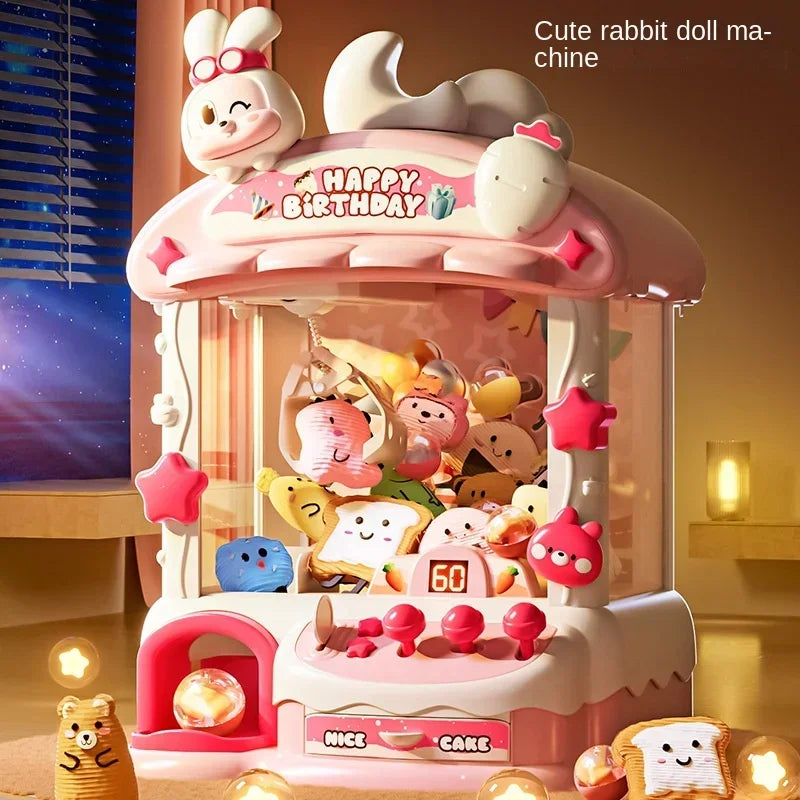 Cartoon Rabbit Claw Game Machine Coin Operated Toy for Kids