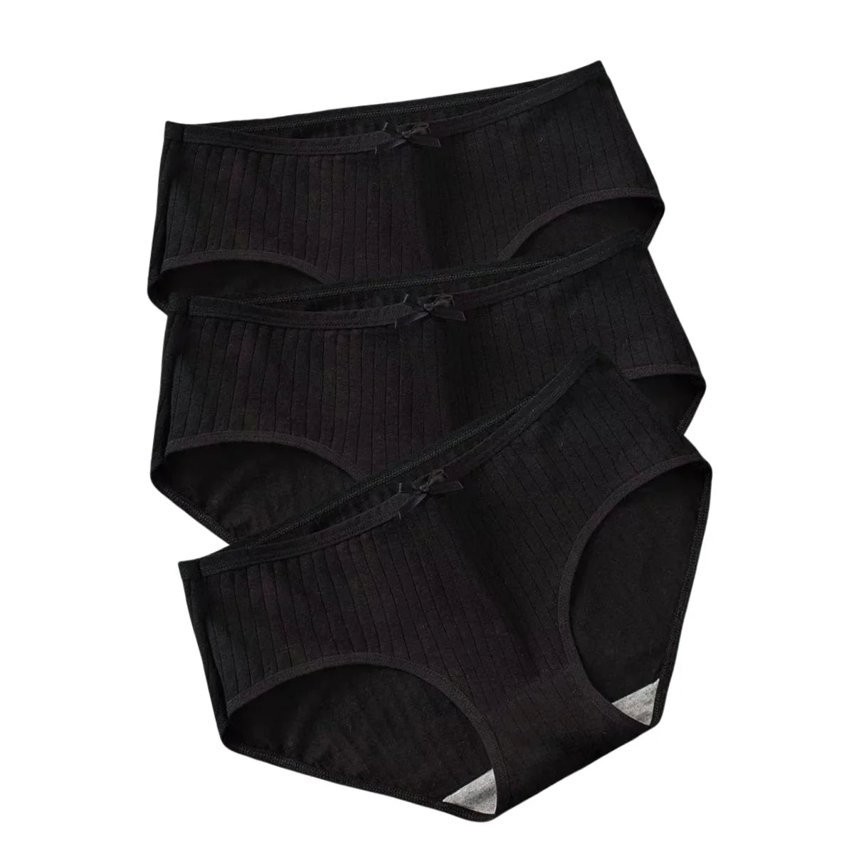 CowLost | product_id-3pcs-women-s-low-waist-breathable-cotton-solid-briefs |21