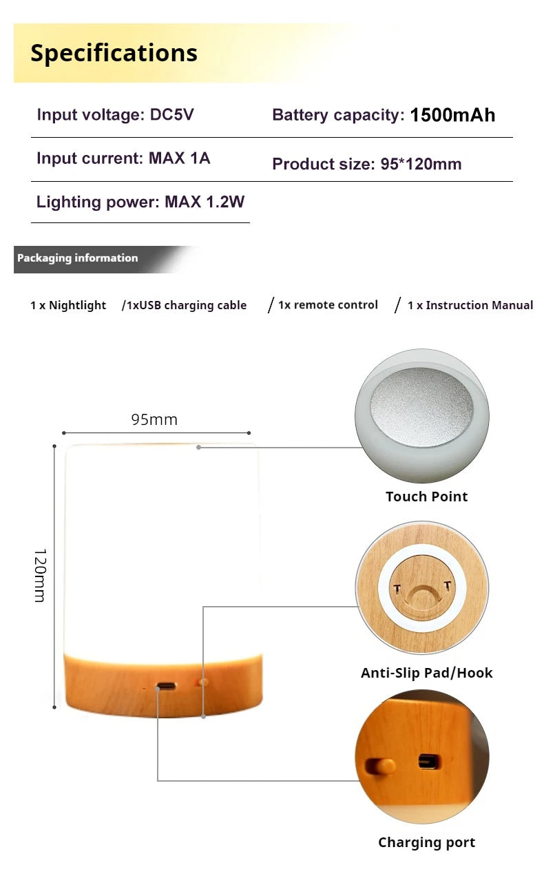 CowLost | product_id-kfvc-usb-rechargeable-16-color-touch-control-rgb-bedside-night-lamp |7