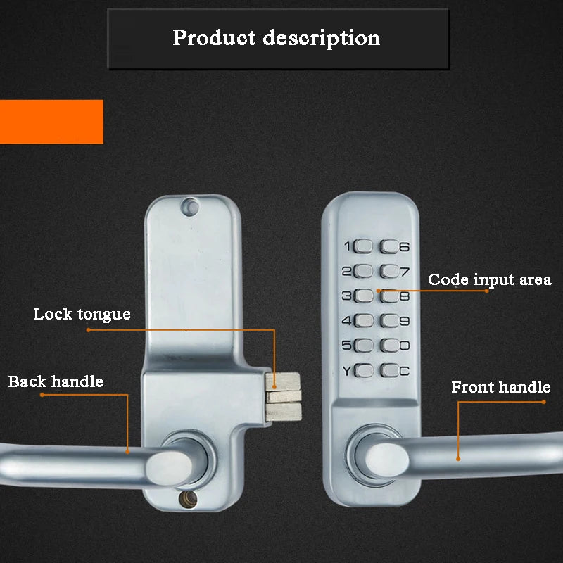 CowLost | locks-keys-product_id-waterproof-mechanical-keyless-swing-glass-door-lock-with-password-keypad-for-garden-gate |3