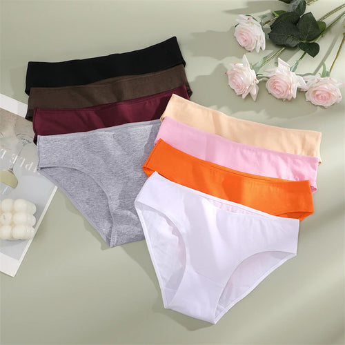 CowLost | activewear-pants-4pcs-womens-low-waist-cotton-seamless-stretchy-panties-set |2