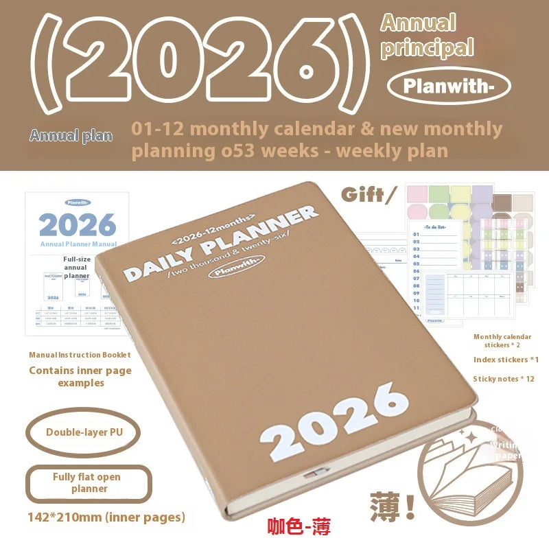 CowLost | product_id-planwith-2026-a5-planner-daily-weekly-monthly-agenda-notebook-with-multi-color-hard-cover |46