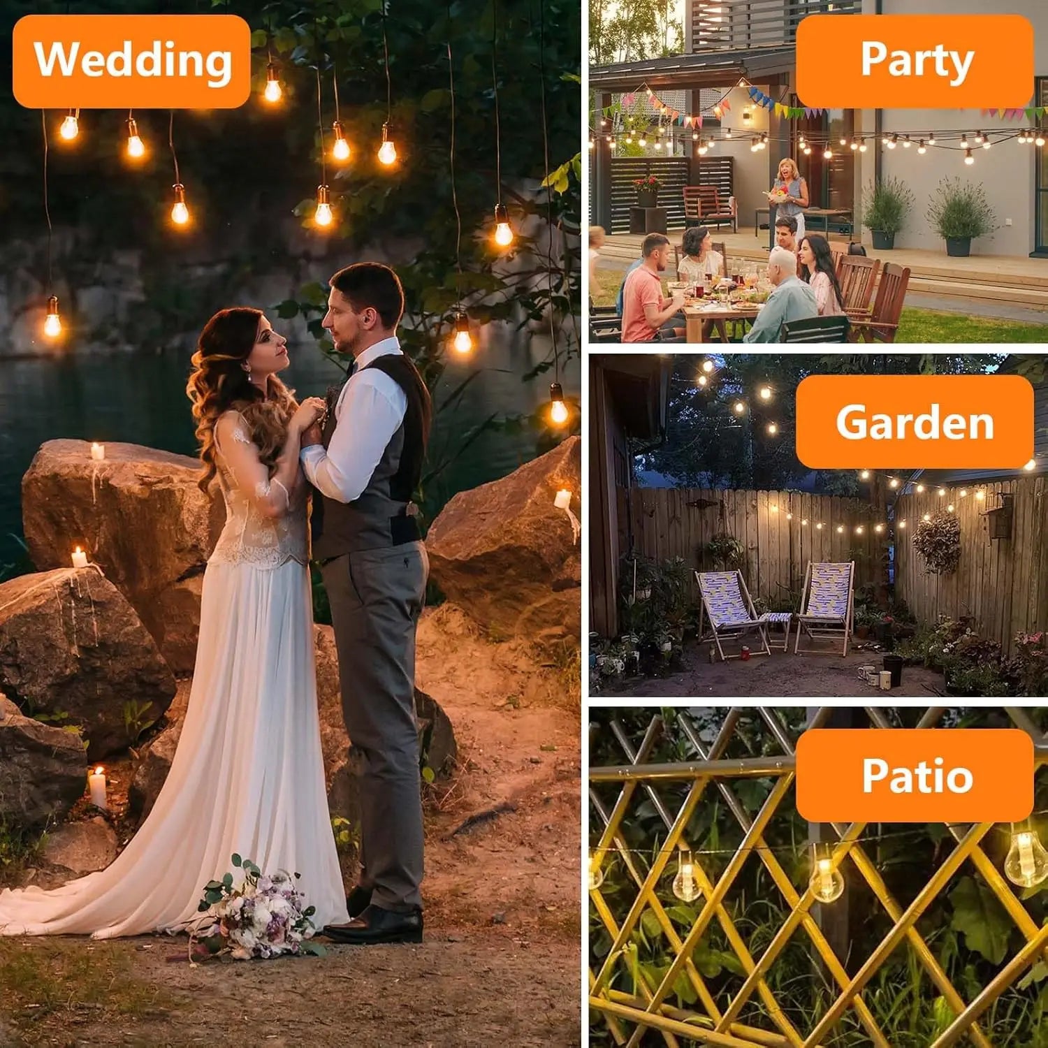 Solar LED String Lights 11.7M/8.9M with Remote, USB, 8 Modes, IP65 Waterproof for Outdoor Garden, Terrace, Balcony