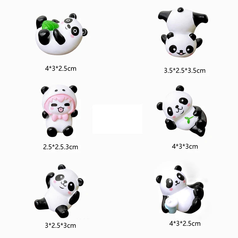 CowLost | product_id-6-8pcs-mini-giant-panda-car-dashboard-ornaments-navigator-screen-decoration-toy-gift-set |4