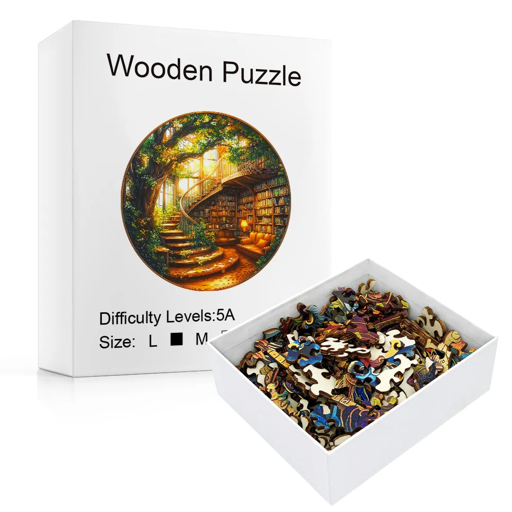 CowLost | product_id-fantasy-tree-series-wooden-library-puzzle-adult-gift-home-decor-decor |2