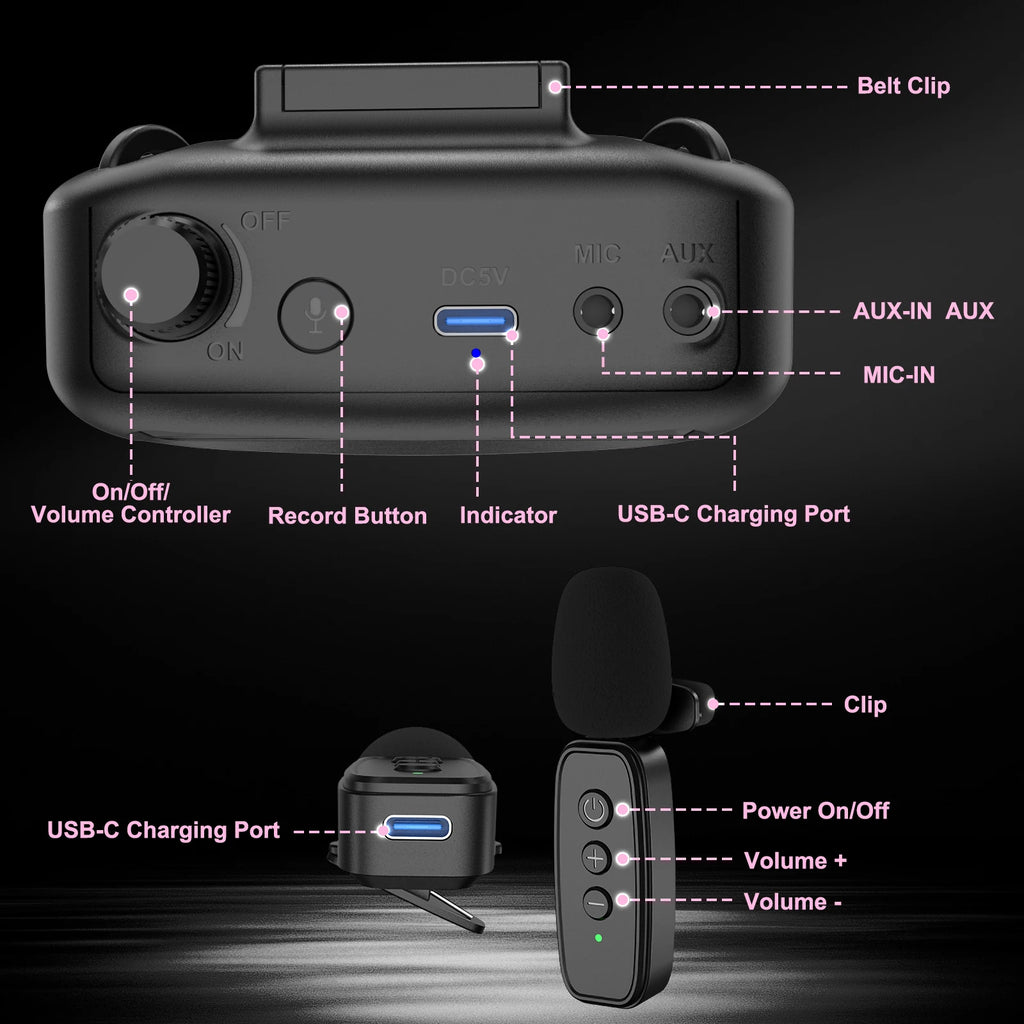CowLost | product_id-wireless-portable-voice-amplifier-with-lavalier-microphone-rechargeable-clip-on-speaker-for-teachers-and-tour-guides |5