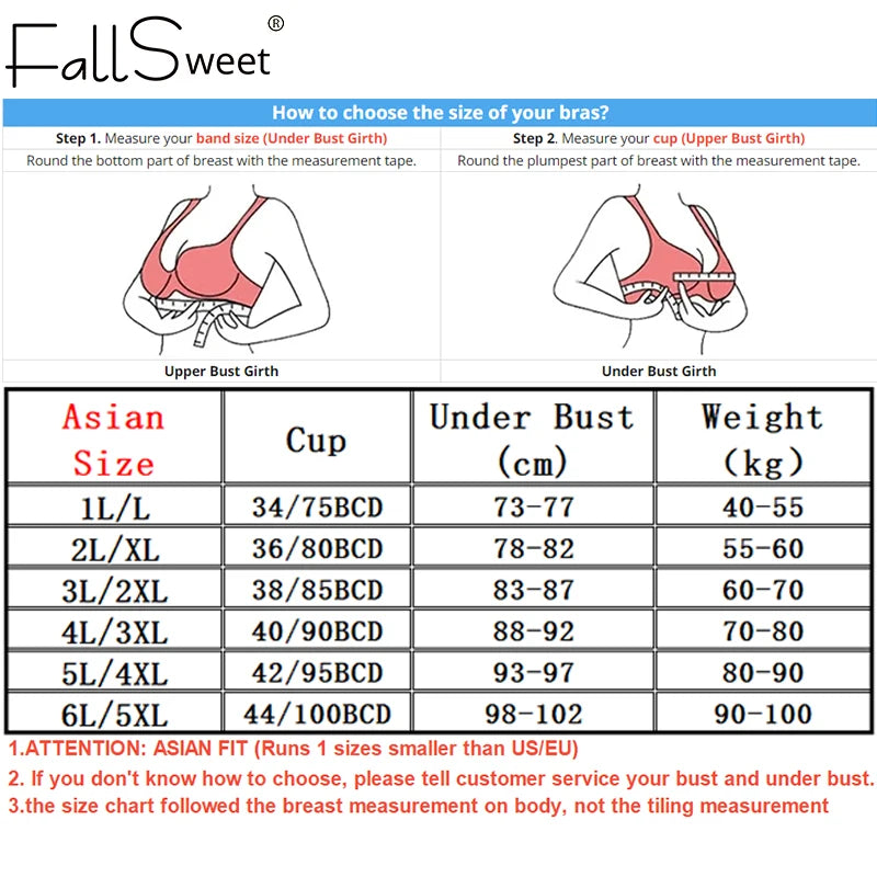 CowLost | fallsweet-seamless-ice-silk-push-up-bra-for-women-wireless-lace-bralette-plus-size-brassiere-summer-comfort-underwear-lingerie |4