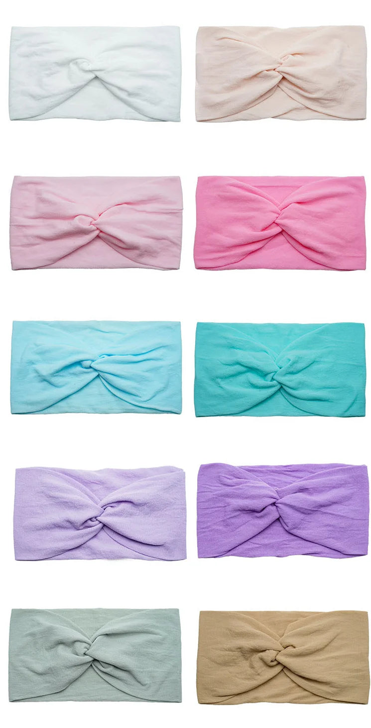 10 Pcs Super Soft Nylon Headbands Elastic Hair Bands