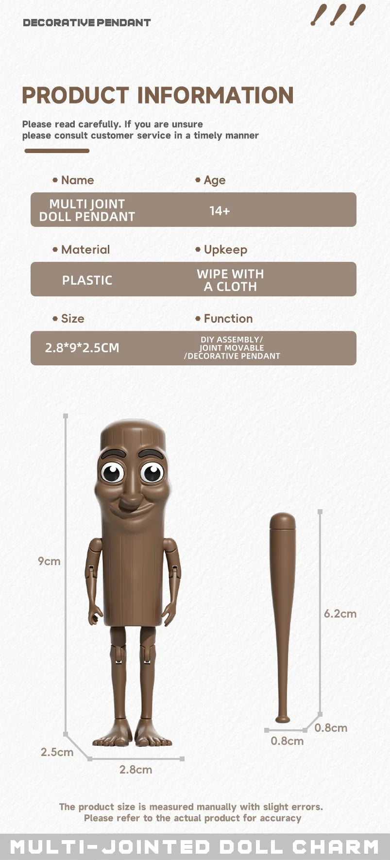CowLost | product_id-multi-jointed-tungtungsahur-assembly-action-figure-3d-printed-keychain-toy-decor |10