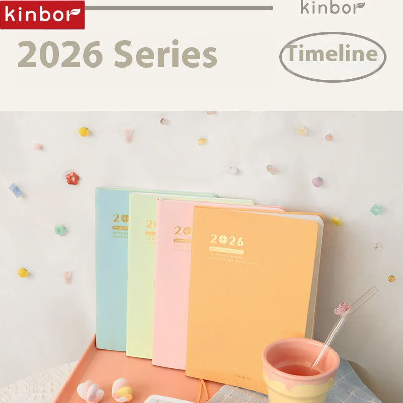 CowLost | product_id-2026-kinbor-a5-timeline-planner-notepad-52g-bachuan-paper-weekly-2-page-schedule-minimalist-design |3