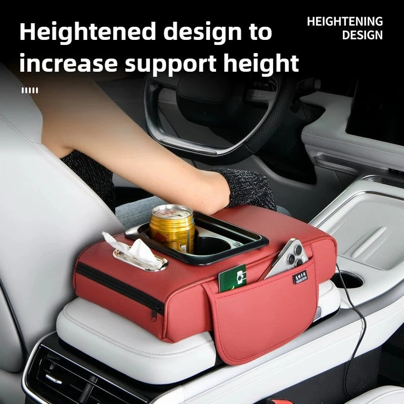 CowLost | multi-function-car-armrest-box-with-usb-port |5