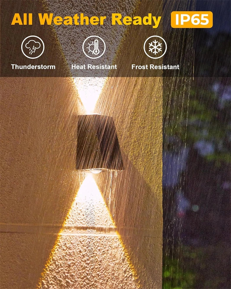 CowLost | product_id-2-led-solar-waterproof-outdoor-wall-lamps-up-down-lighting-for-garden-balcony-street-villa |12