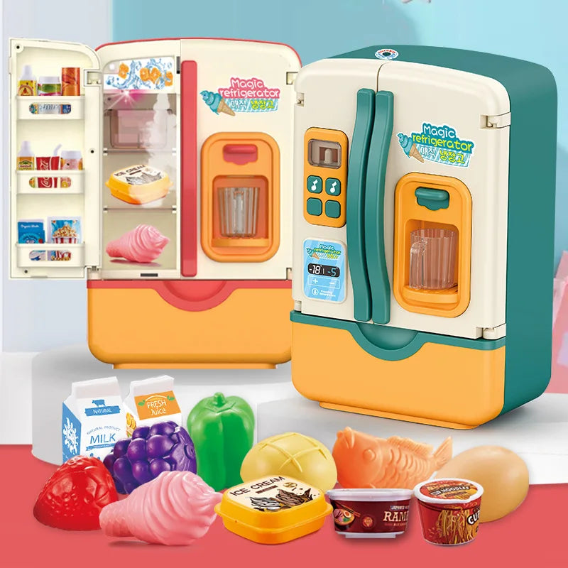 CowLost | fencing-barriers-kids-mini-electric-double-door-play-refrigerator-toy |1