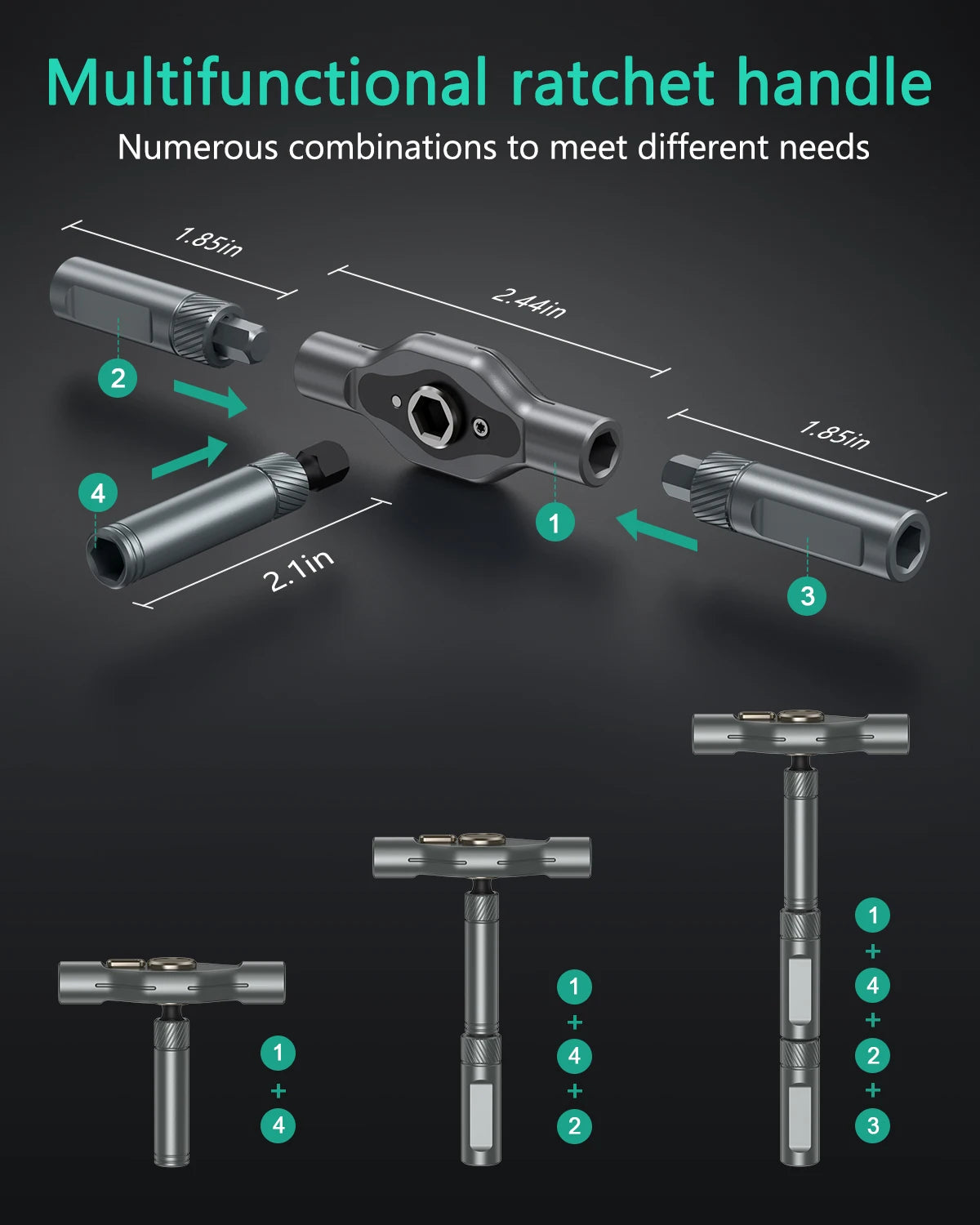 ORIA 34-in-1 Magnetic Ratchet Screwdriver Set with Detachable Handle for DIY Repair