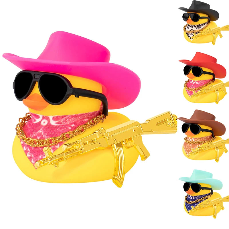 CowLost | product_id-rubber-duck-car-dashboard-ornament-with-cowboy-hat-and-sunglasses |1