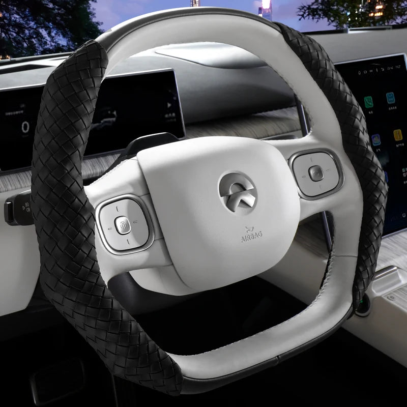 CowLost | luxury-braided-pu-leather-steering-wheel-cover |4