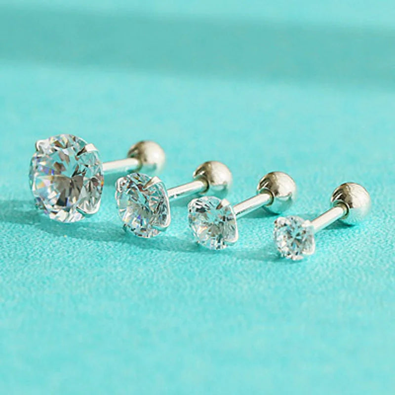 CowLost | tools-925-sterling-silver-round-zirconia-screw-stud-earrings-for-women |3