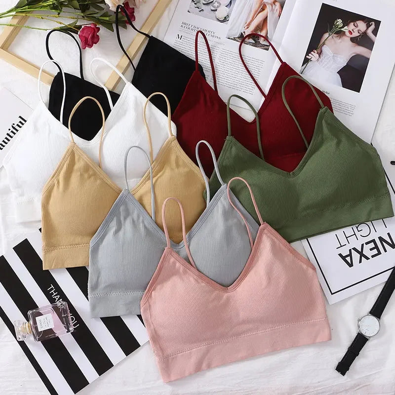 CowLost | non-wire-seamless-bras-for-women-wire-free-underwear-female-sexy-lingerie-push-up-bra-sports-solid-brassiere-padded-bralettes |3