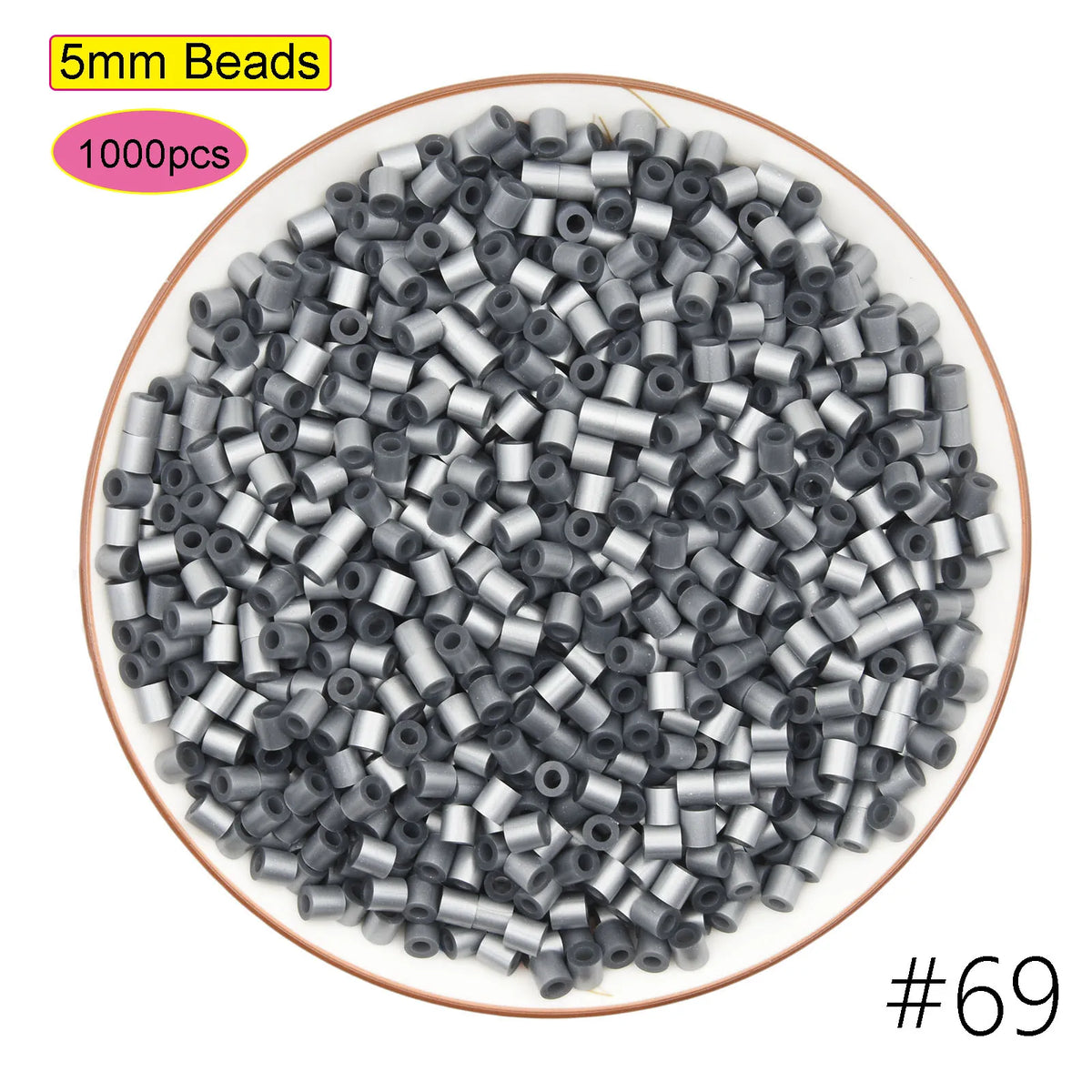 1000pcs 5.0mm Midi Perler Hama Iron Magnetic Beads DIY Puzzle Toy Gift
