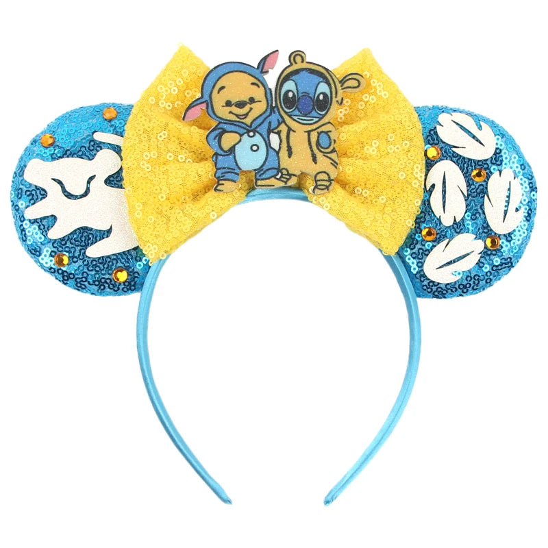 CowLost | cartoon-lilo-stitch-head-band-girls-sequins-bow-hairband |26