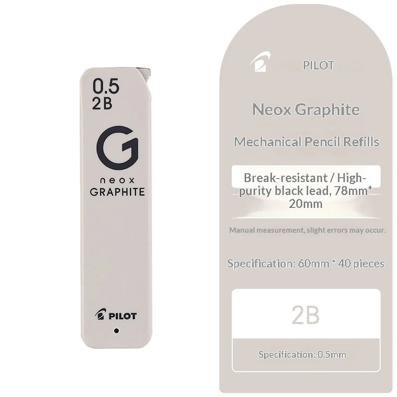 CowLost | pilot-limited-neox-hrfg-05-auto-feed-graphite-lead-0-3-0-5-0-7mm-high-purity-for-shake-advance-mechanical-pencil-japanengineered-1 |21