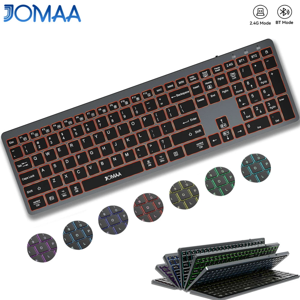 CowLost | product_id-jomaa-full-size-wireless-backlit-keyboard-2-4g-dual-bluetooth-rechargeable-silent-keyboard-for-pc-laptop |7