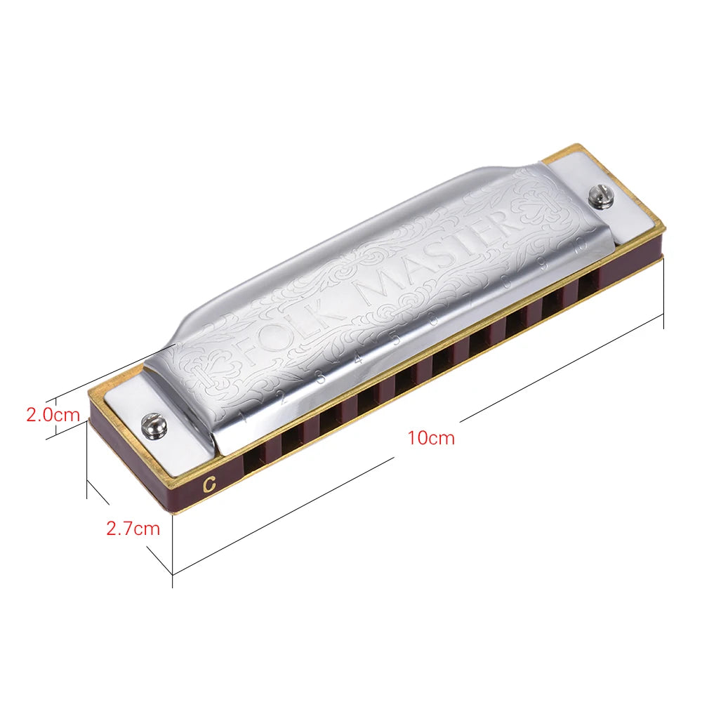 CowLost | product_id-folkmaster-10-hole-diatonic-blues-harmonica-key-of-c-with-20-tones-a-b-e-f-g-standard |10