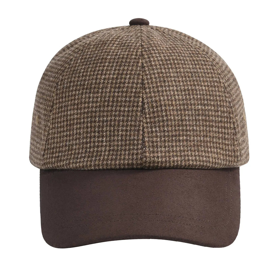 CowLost | botvela-mens-wool-tweed-baseball-cap-casual-style-soft-adjustable-unstructured-hat |8