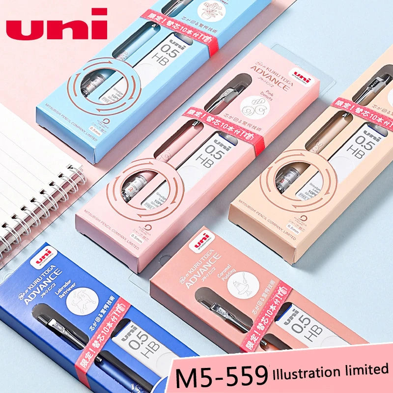 CowLost | product_id-uni-mitsubishi-kuru-toga-m5-559-0-5mm-limited-illustration-pencil-set-with-double-rotation-engine-for-precision-writing-drawing |1