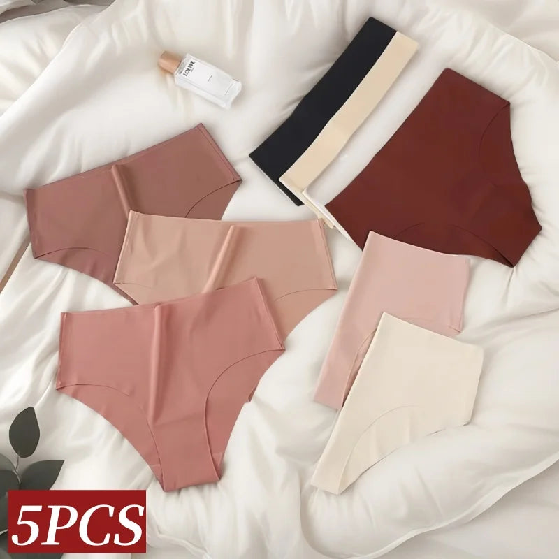 CowLost | product_id-5pcs-women-high-waist-seamless-breathable-briefs-xs-xl-pack |2