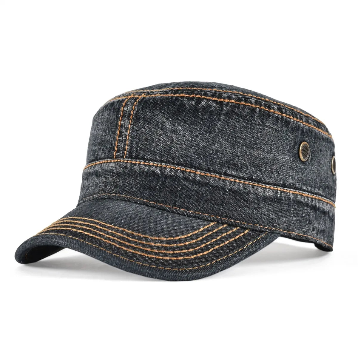 CowLost | voboom-denim-army-cap-men-washed-cotton-bucket-hat |17