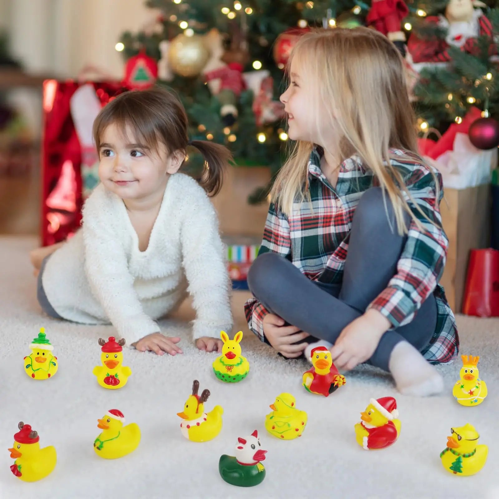CowLost | product_id-50-100pc-christmas-rubber-ducks-bath-toys-party-favors-gift-exchange |5