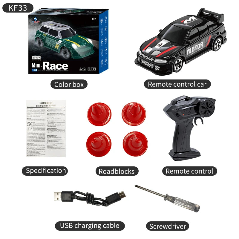 CowLost | fencing-barriers-teranty-kf20-1-64-four-wheel-drift-rc-racing-car-remote-control-toy |30