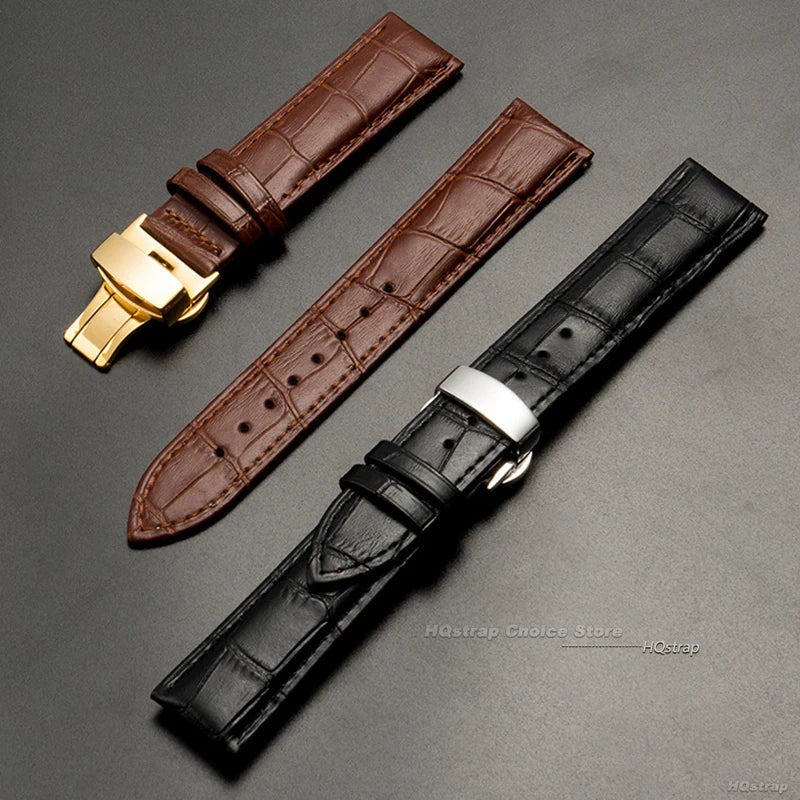 CowLost | product_id-genuine-leather-watchband-18-24mm-replacement-strap-with-wooden-box-and-butterfly-buckle |11