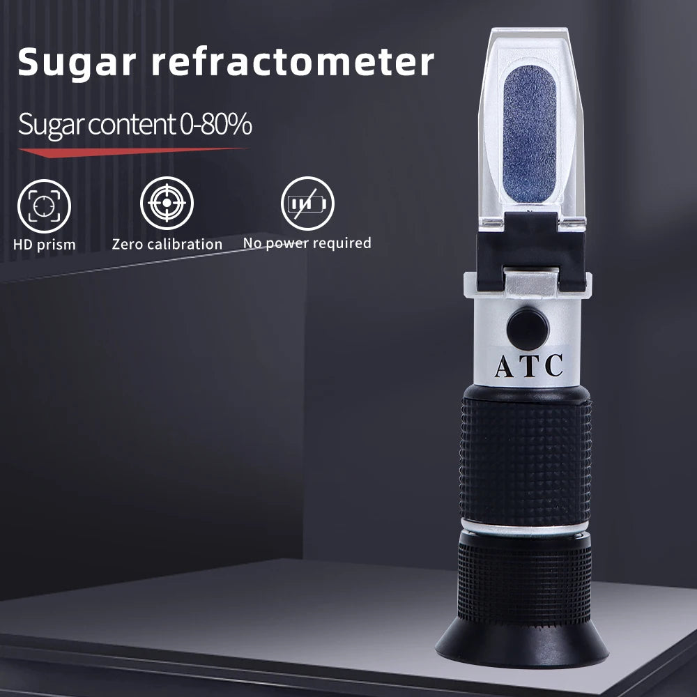 0-80% Brix Honey Refractometer Handheld Sugar Concentration Tester for Fruit Juice